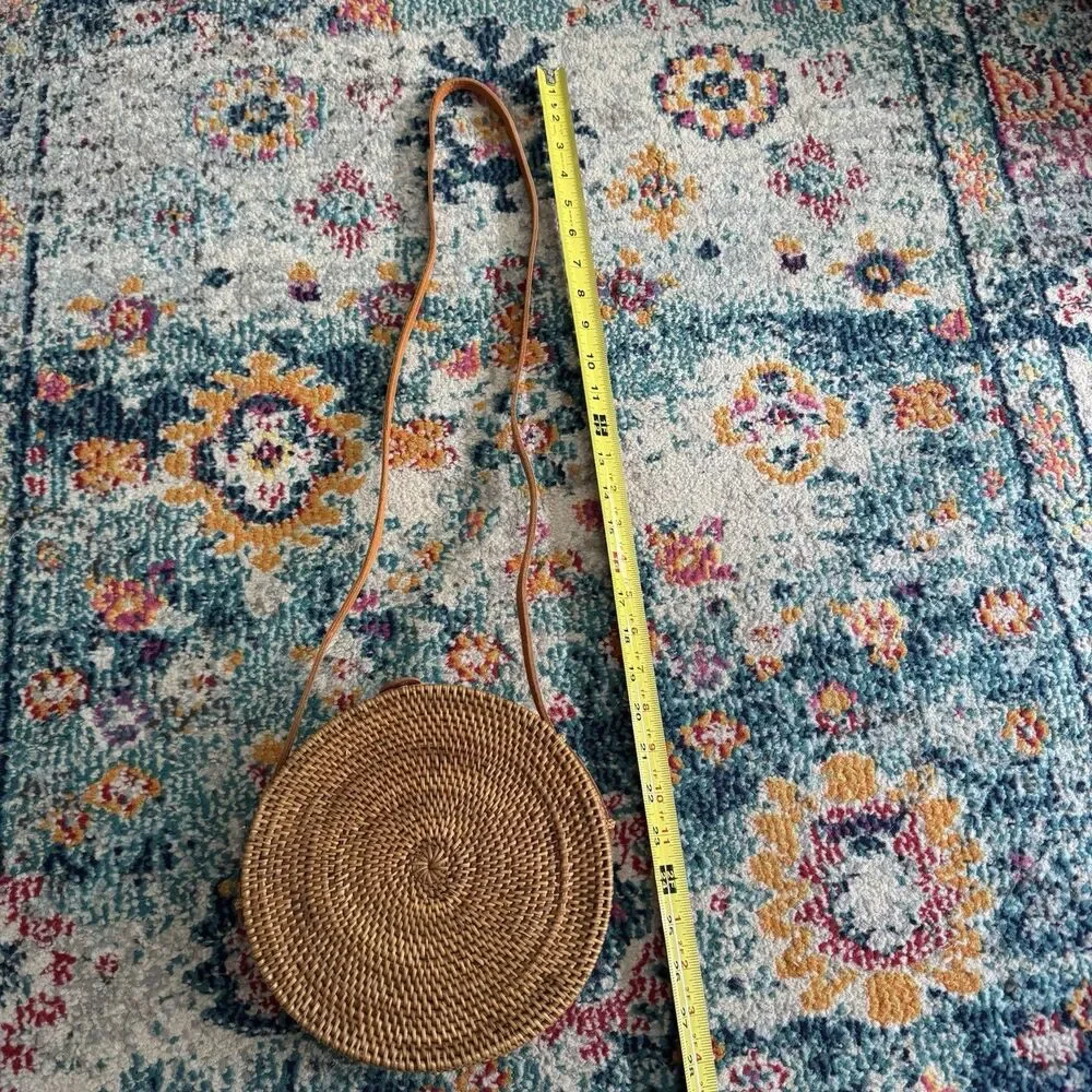 FAITHFULL THE BRAND Round Rattan Bag 100% Atte‎ Reed